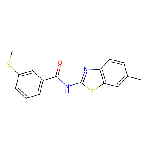 N-(6-methylbenzo[d]thiazol-2-yl)-3-(methylthio)benzamide structure