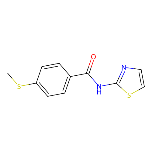 4-(methylsulfanyl)-N-(1,3-thiazol-2-yl)benzamide structure