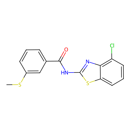N-(4-chlorobenzo[d]thiazol-2-yl)-3-(methylthio)benzamide structure