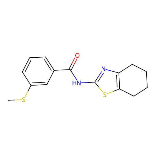 3-(methylthio)-N-(4,5,6,7-tetrahydrobenzo[d]thiazol-2-yl)benzamide structure