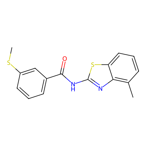 N-(4-methylbenzo[d]thiazol-2-yl)-3-(methylthio)benzamide structure