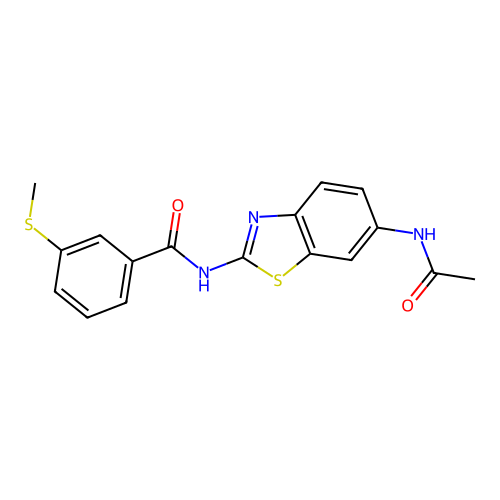 N-(6-acetamidobenzo[d]thiazol-2-yl)-3-(methylthio)benzamide structure