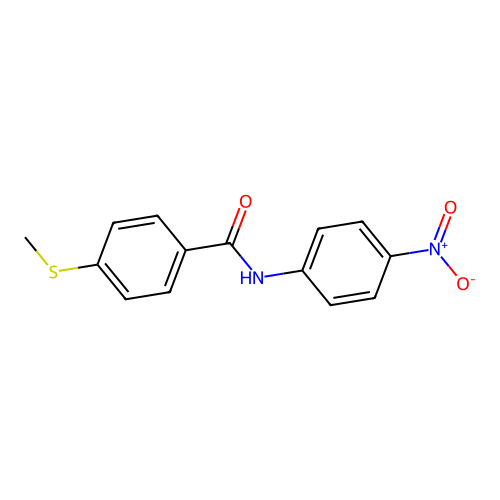 4-(methylthio)-N-(4-nitrophenyl)benzamide structure