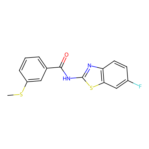 N-(6-fluorobenzo[d]thiazol-2-yl)-3-(methylthio)benzamide structure