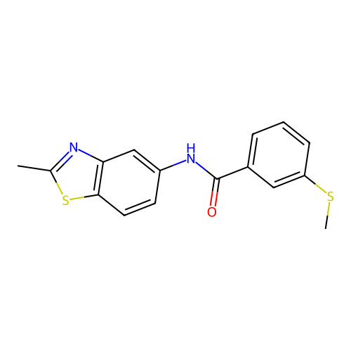 N-(2-methylbenzo[d]thiazol-5-yl)-3-(methylthio)benzamide structure