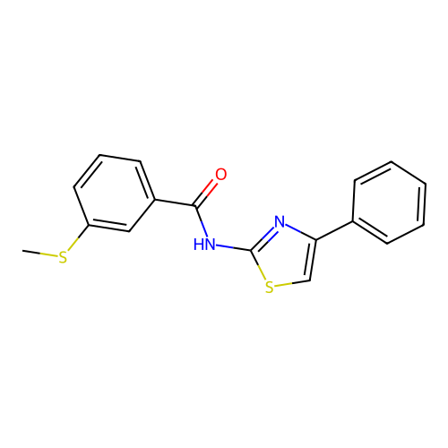 3-(methylthio)-N-(4-phenylthiazol-2-yl)benzamide structure