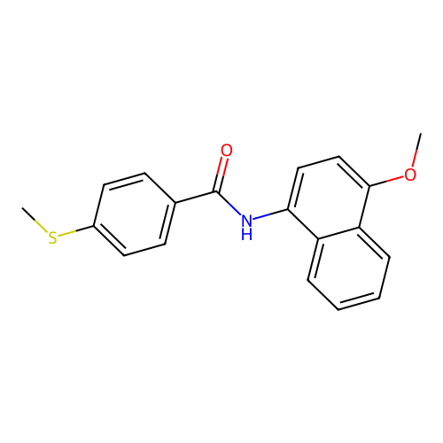 N-(4-methoxynaphthalen-1-yl)-4-(methylthio)benzamide structure