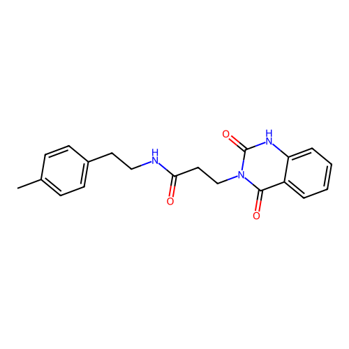 3-(2,4-dioxo-1H-quinazolin-3-yl)-N-[2-(4-methylphenyl)ethyl]propanamide structure