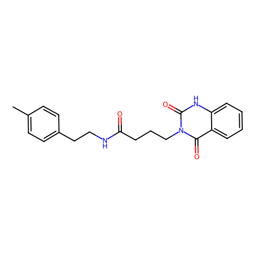 4-(2,4-dioxo-1H-quinazolin-3-yl)-N-[2-(4-methylphenyl)ethyl]butanamide structure