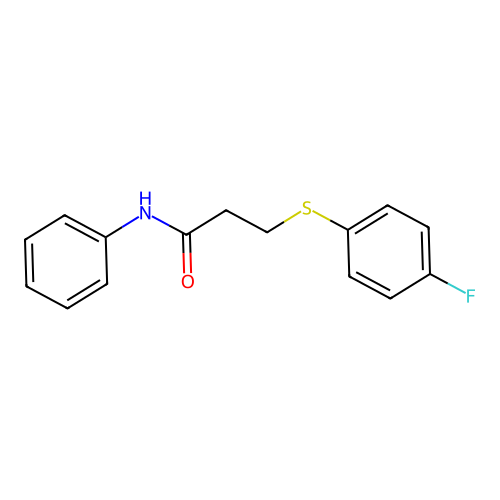 3-[(4-fluorophenyl)sulfanyl]-N-phenylpropanamide structure