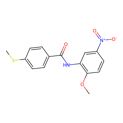 N-(2-methoxy-5-nitrophenyl)-4-(methylthio)benzamide structure