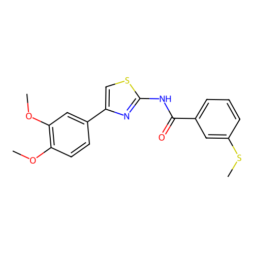 N-(4-(3,4-dimethoxyphenyl)thiazol-2-yl)-3-(methylthio)benzamide structure