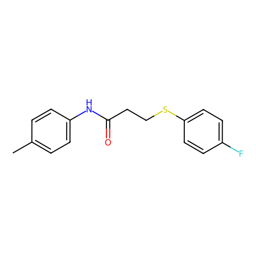 3-((4-fluorophenyl)thio)-N-(p-tolyl)propanamide structure