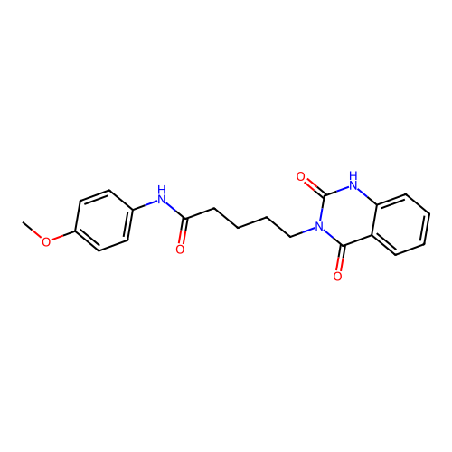 5-(2,4-dioxo-1H-quinazolin-3-yl)-N-(4-methoxyphenyl)pentanamide structure