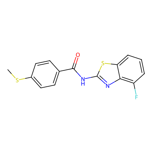 N-(4-fluorobenzo[d]thiazol-2-yl)-4-(methylthio)benzamide structure