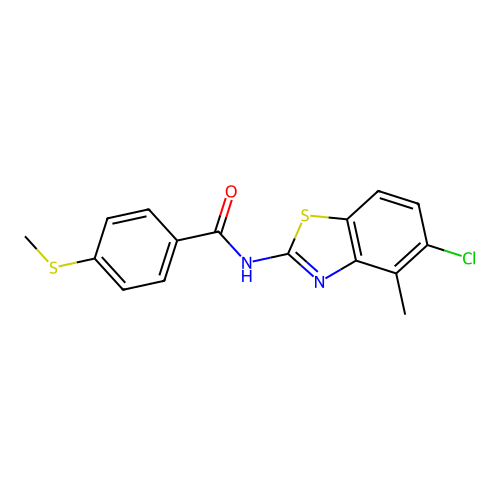 N-(5-chloro-4-methylbenzo[d]thiazol-2-yl)-4-(methylthio)benzamide structure