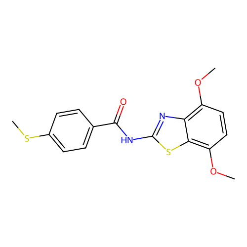 N-(4,7-dimethoxybenzo[d]thiazol-2-yl)-4-(methylthio)benzamide structure