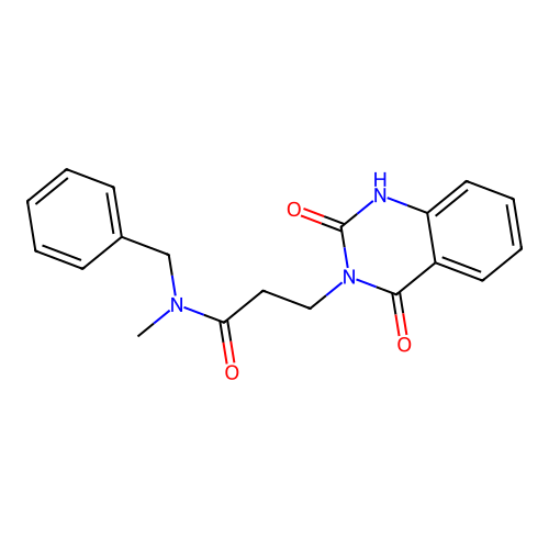 N-benzyl-3-(2,4-dioxo-1H-quinazolin-3-yl)-N-methylpropanamide structure