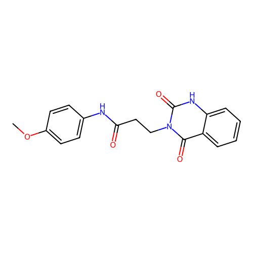 3-(2,4-dioxo-1H-quinazolin-3-yl)-N-(4-methoxyphenyl)propanamide structure