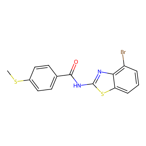 N-(4-bromobenzo[d]thiazol-2-yl)-4-(methylthio)benzamide structure