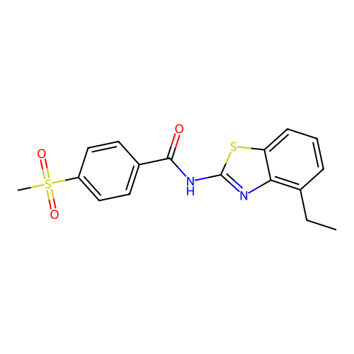 N-(4-ethylbenzo[d]thiazol-2-yl)-4-(methylsulfonyl)benzamide structure