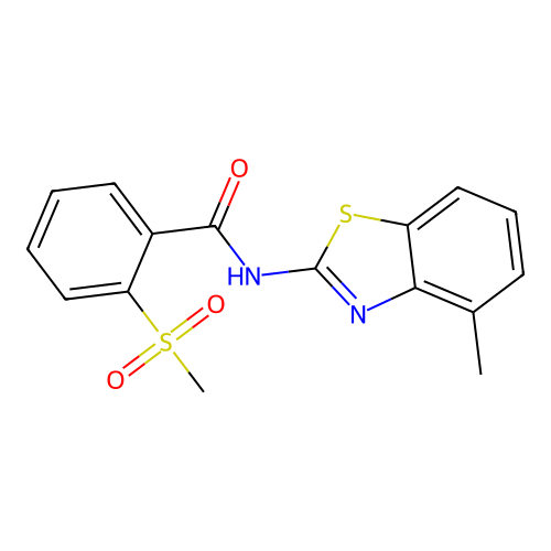 N-(4-methylbenzo[d]thiazol-2-yl)-2-(methylsulfonyl)benzamide structure