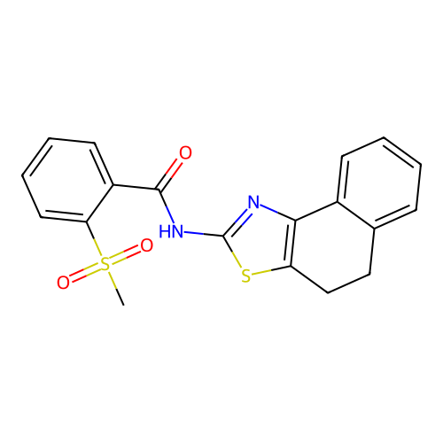 N-(4,5-dihydrobenzo[e][1,3]benzothiazol-2-yl)-2-methylsulfonylbenzamide structure