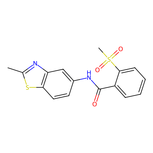 N-(2-methylbenzo[d]thiazol-5-yl)-2-(methylsulfonyl)benzamide structure