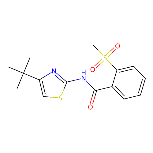 N-(4-(tert-butyl)thiazol-2-yl)-2-(methylsulfonyl)benzamide structure