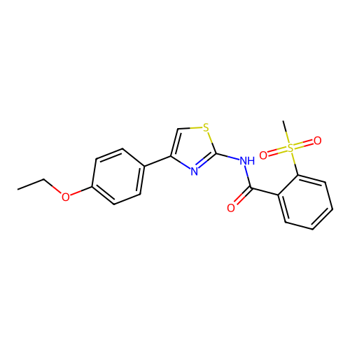 N-(4-(4-ethoxyphenyl)thiazol-2-yl)-2-(methylsulfonyl)benzamide structure