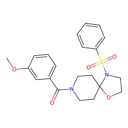 4-(Benzenesulfonyl)-8-(3-methoxybenzoyl)-1-oxa-4,8-diazaspiro[4.5]decane structure