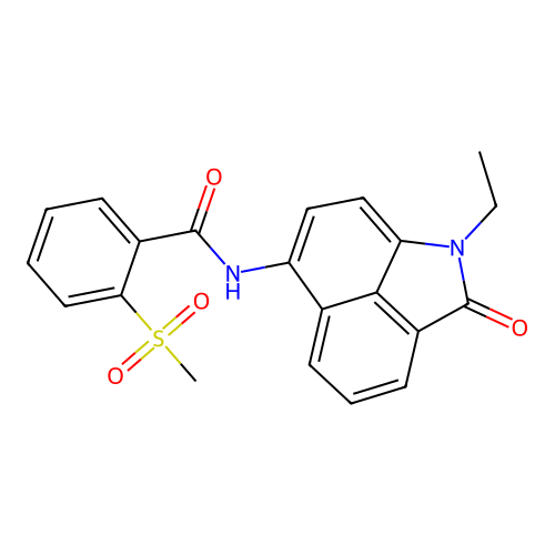 N-(1-ethyl-2-oxo-1,2-dihydrobenzo[cd]indol-6-yl)-2-(methylsulfonyl)benzamide structure