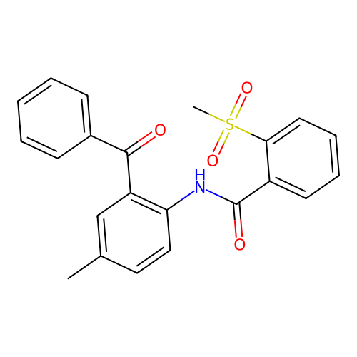 N-(2-benzoyl-4-methylphenyl)-2-methylsulfonylbenzamide structure