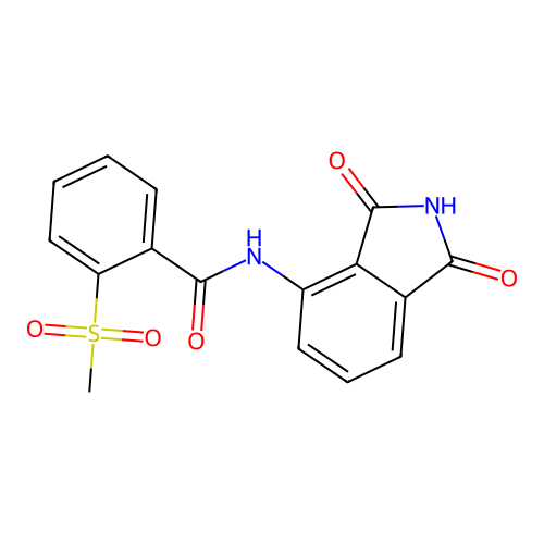 N-(1,3-dioxoisoindol-4-yl)-2-methylsulfonylbenzamide structure