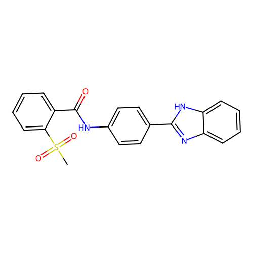 N-[4-(1H-benzimidazol-2-yl)phenyl]-2-methylsulfonylbenzamide structure