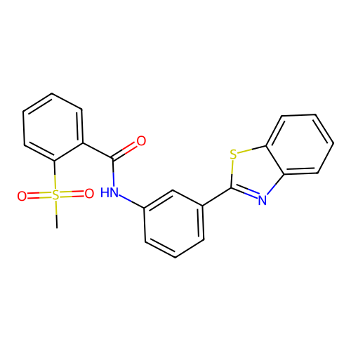 N-(3-(benzo[d]thiazol-2-yl)phenyl)-2-(methylsulfonyl)benzamide structure