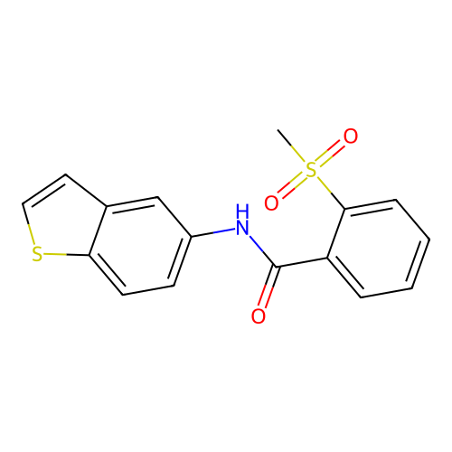 N-(1-benzothiophen-5-yl)-2-methylsulfonylbenzamide structure