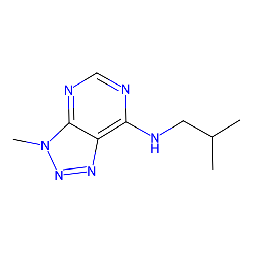 3-methyl-N-(2-methylpropyl)triazolo[4,5-d]pyrimidin-7-amine structure