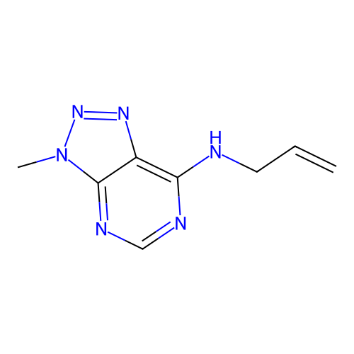 N-allyl-3-methyl-3H-[1,2,3]triazolo[4,5-d]pyrimidin-7-amine structure