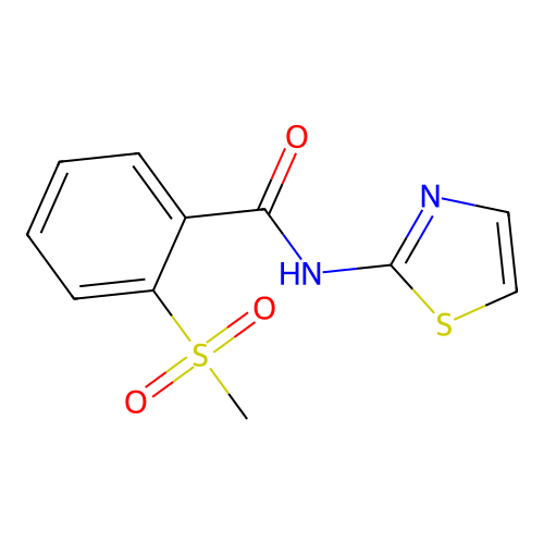2-methanesulfonyl-N-(1,3-thiazol-2-yl)benzamide structure