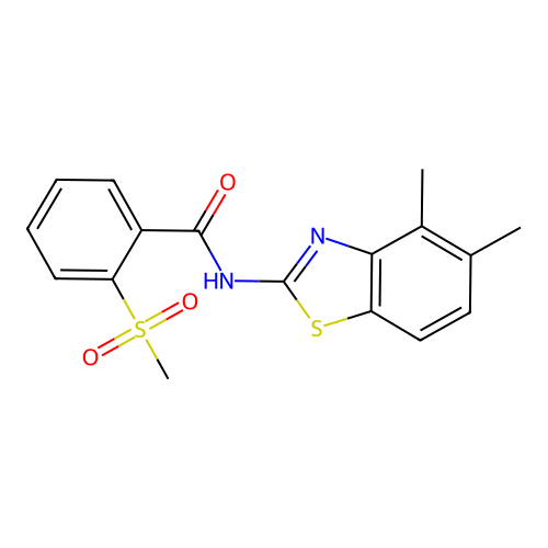 N-(4,5-dimethylbenzo[d]thiazol-2-yl)-2-(methylsulfonyl)benzamide structure