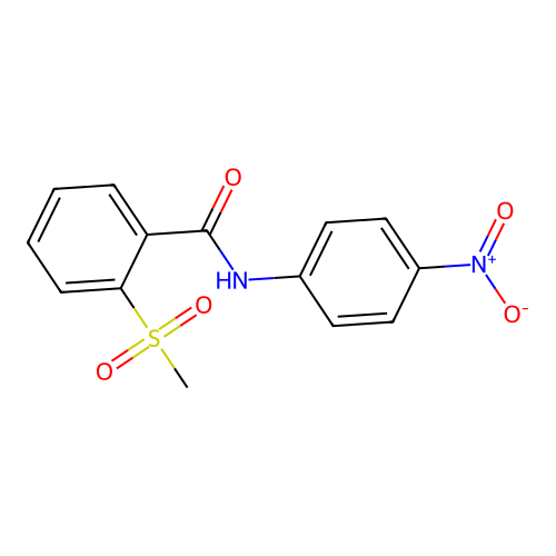 2-(methylsulfonyl)-N-(4-nitrophenyl)benzamide structure