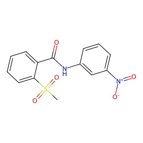 2-methylsulfonyl-N-(3-nitrophenyl)benzamide structure
