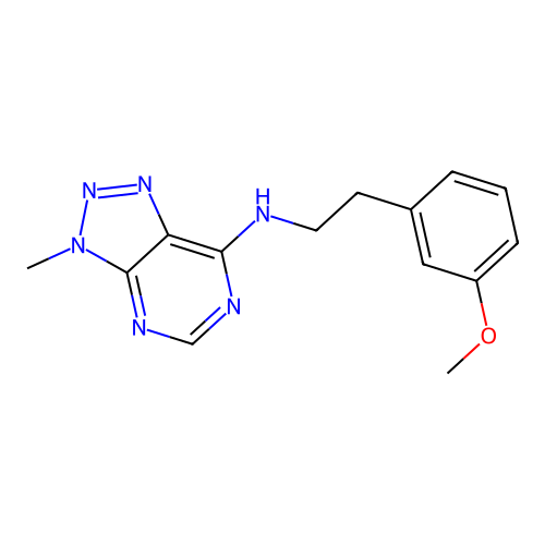 N-[2-(3-methoxyphenyl)ethyl]-3-methyl-3H-[1,2,3]triazolo[4,5-d]pyrimidin-7-amine structure
