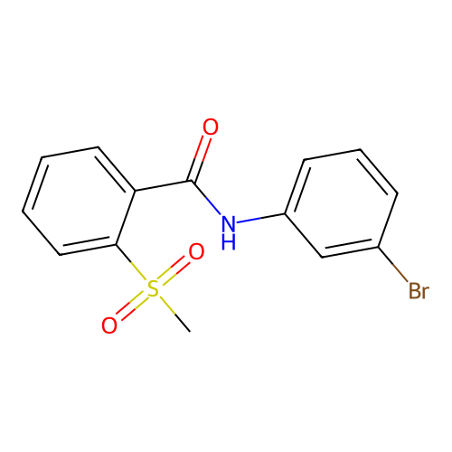 N-(3-bromophenyl)-2-methanesulfonylbenzamide structure