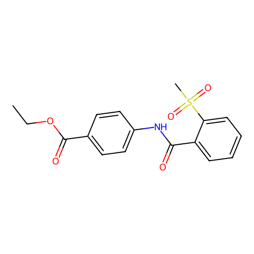 Ethyl 4-(2-(methylsulfonyl)benzamido)benzoate structure