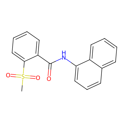 2-methylsulfonyl-N-naphthalen-1-ylbenzamide structure