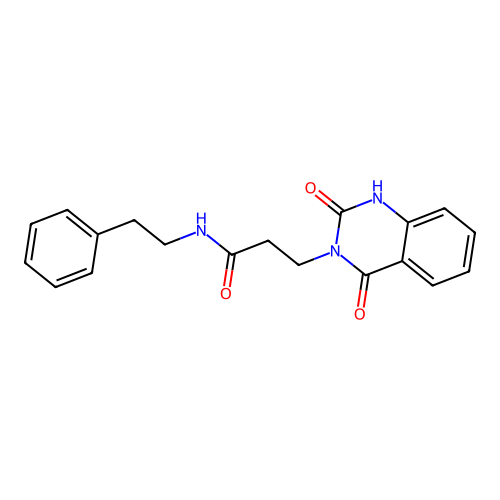 3-(2,4-dioxo-1,2-dihydroquinazolin-3(4H)-yl)-N-phenethylpropanamide structure