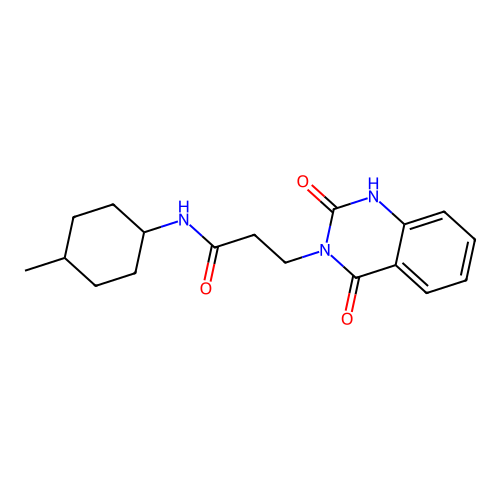 3-(2,4-dioxo-1H-quinazolin-3-yl)-N-(4-methylcyclohexyl)propanamide structure