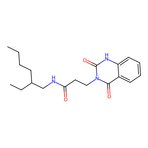 3-(2,4-dioxo-1H-quinazolin-3-yl)-N-(2-ethylhexyl)propanamide structure